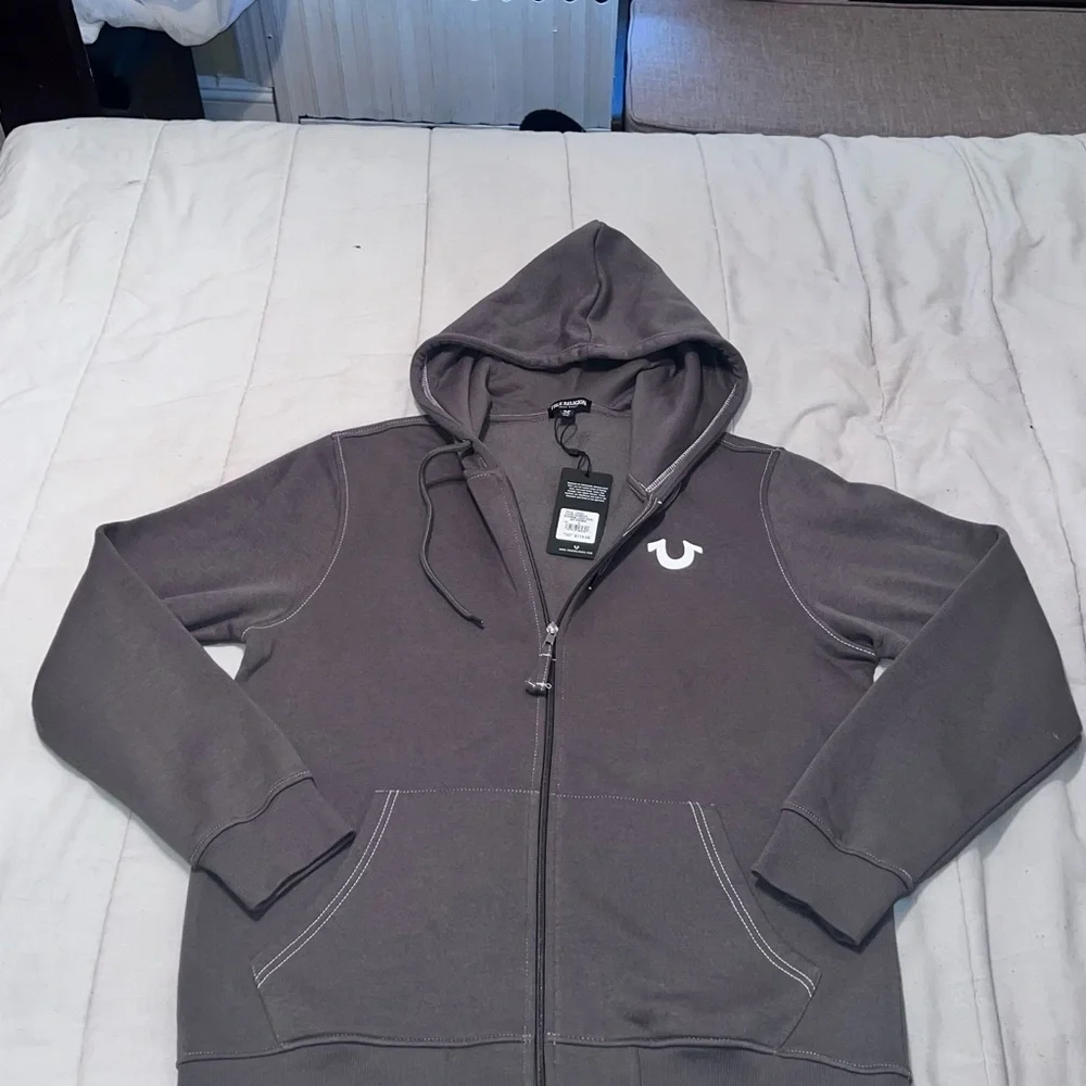 True religion Logo Seal Zip Hoodie